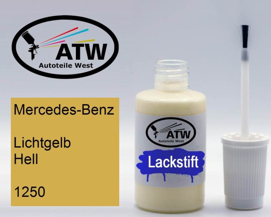 Mercedes-Benz, Lichtgelb Hell, 1250: 20ml Lackstift, von ATW Autoteile West.